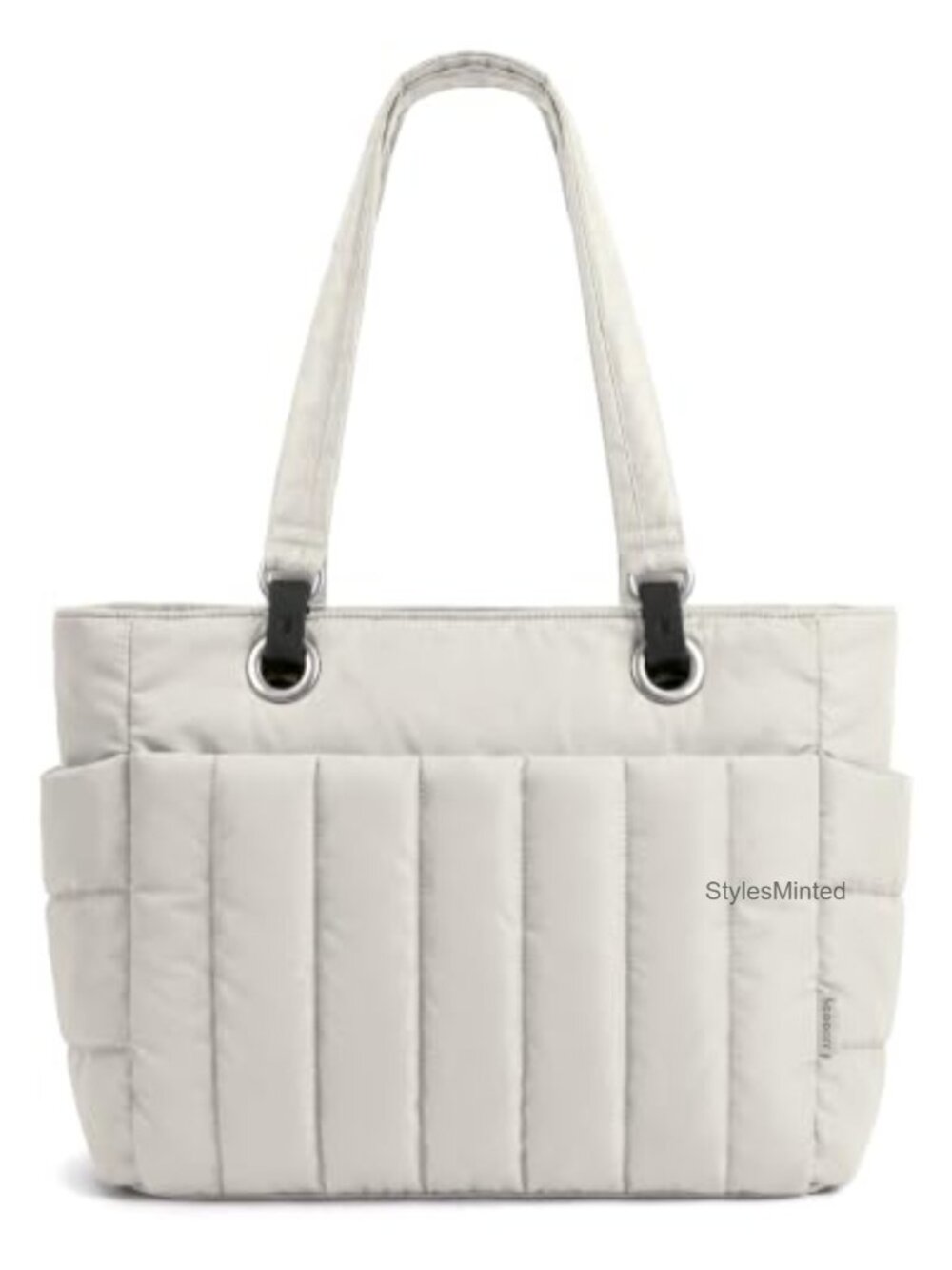 Quilted Puffer Tote Bag Lightweight Shoulder Bag 15.6 Laptop Work